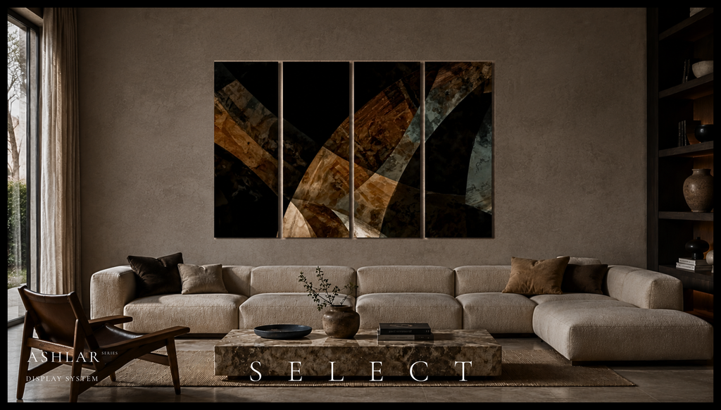 ASHLAR 633 Canvas 4-Panel Tetrad II–V complete multi-panel canvas display