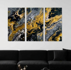 Aurum bundle triptych 6 3-panel shown in product view in 12 x 24 inch universal size