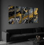 Aurum bundle strata 1 5-panel front-facing product image in 20 x 60 inch statement piece