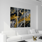 Aurum bundle triptych 2 3-panel shown in product view in 12 x 36 inch large size