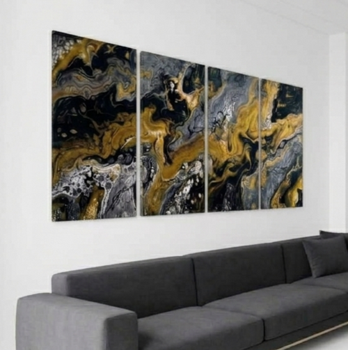 Aurum bundle tetrad 4 4-panel shown in product view in 12 x 24 inch universal size