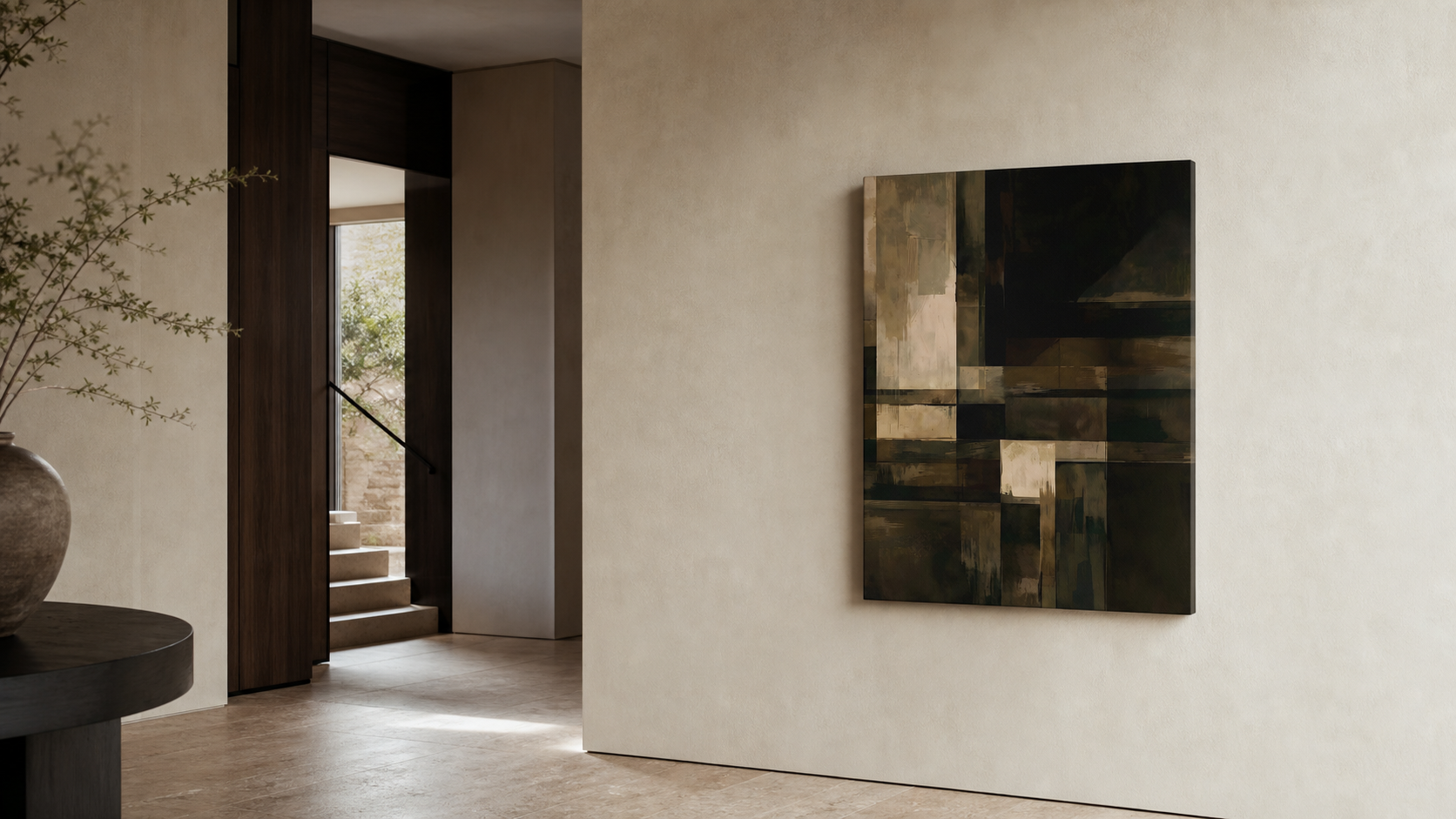 Artwork shown in an interior setting