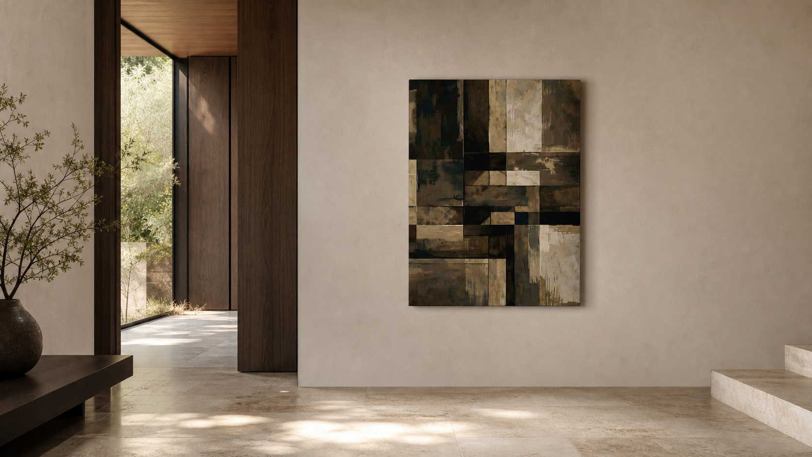Artwork shown in an interior setting