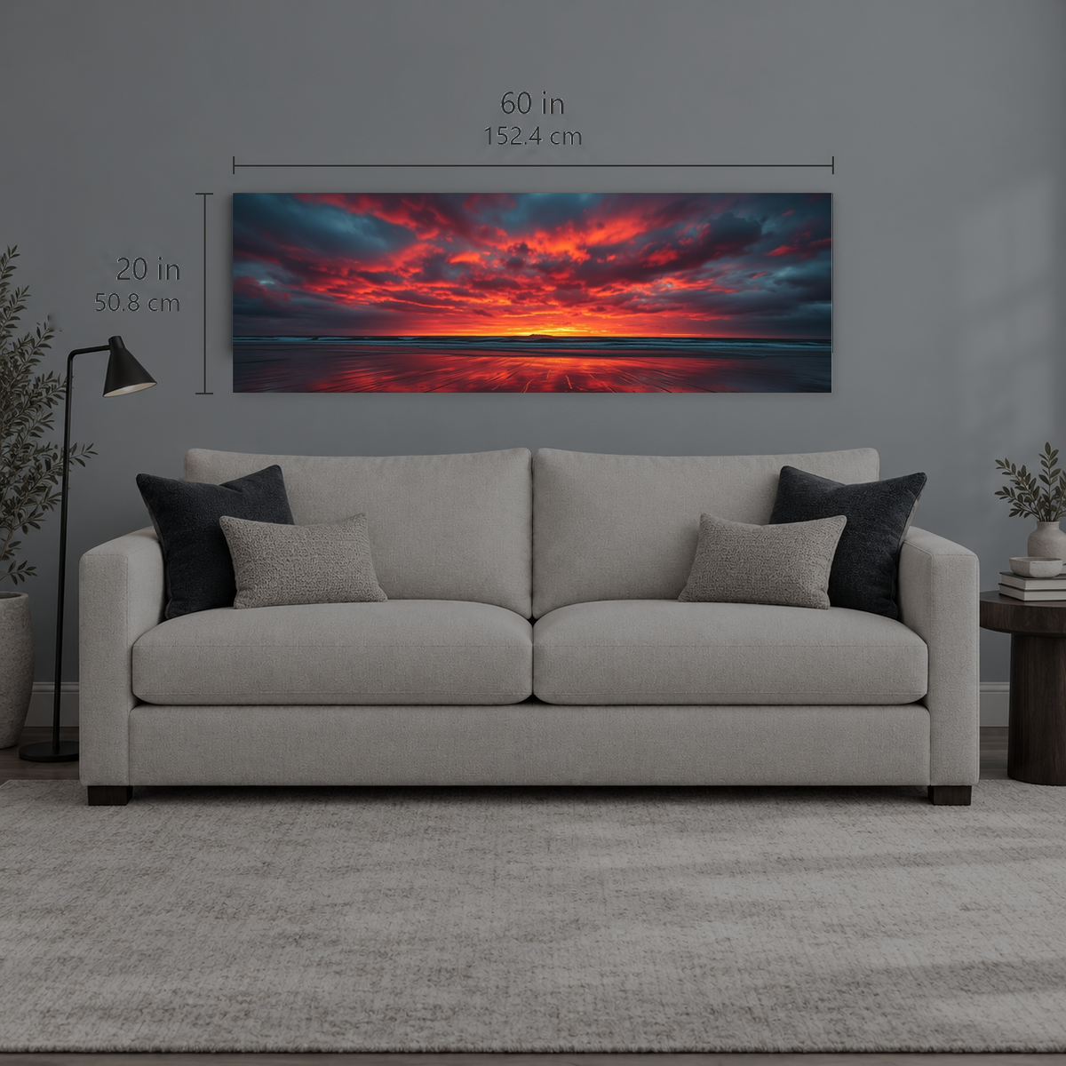 Breakwater 389 | Canvas — size reference, 60 W × 20 H inches — B Quiet