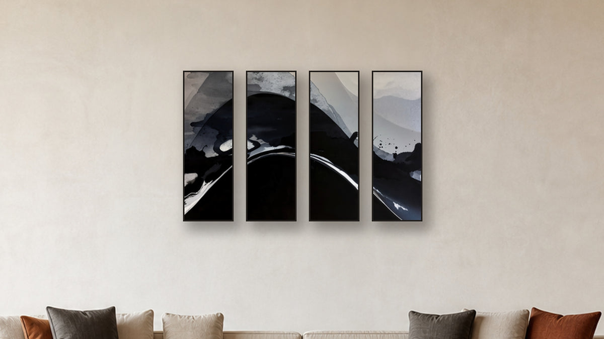 CATALYSIS PEAK I-V accurate 16-inch living-room mockup; panels II and IV are 16x32