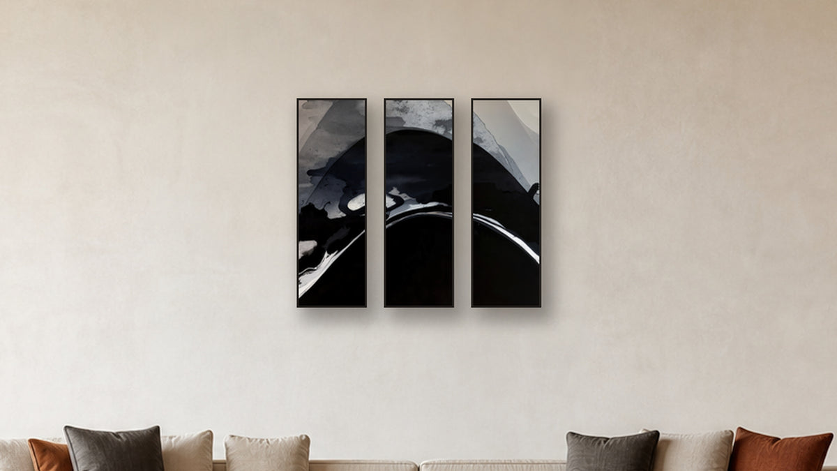 CATALYSIS PEAK I-V accurate 16-inch living-room mockup; panels II and IV are 16x32