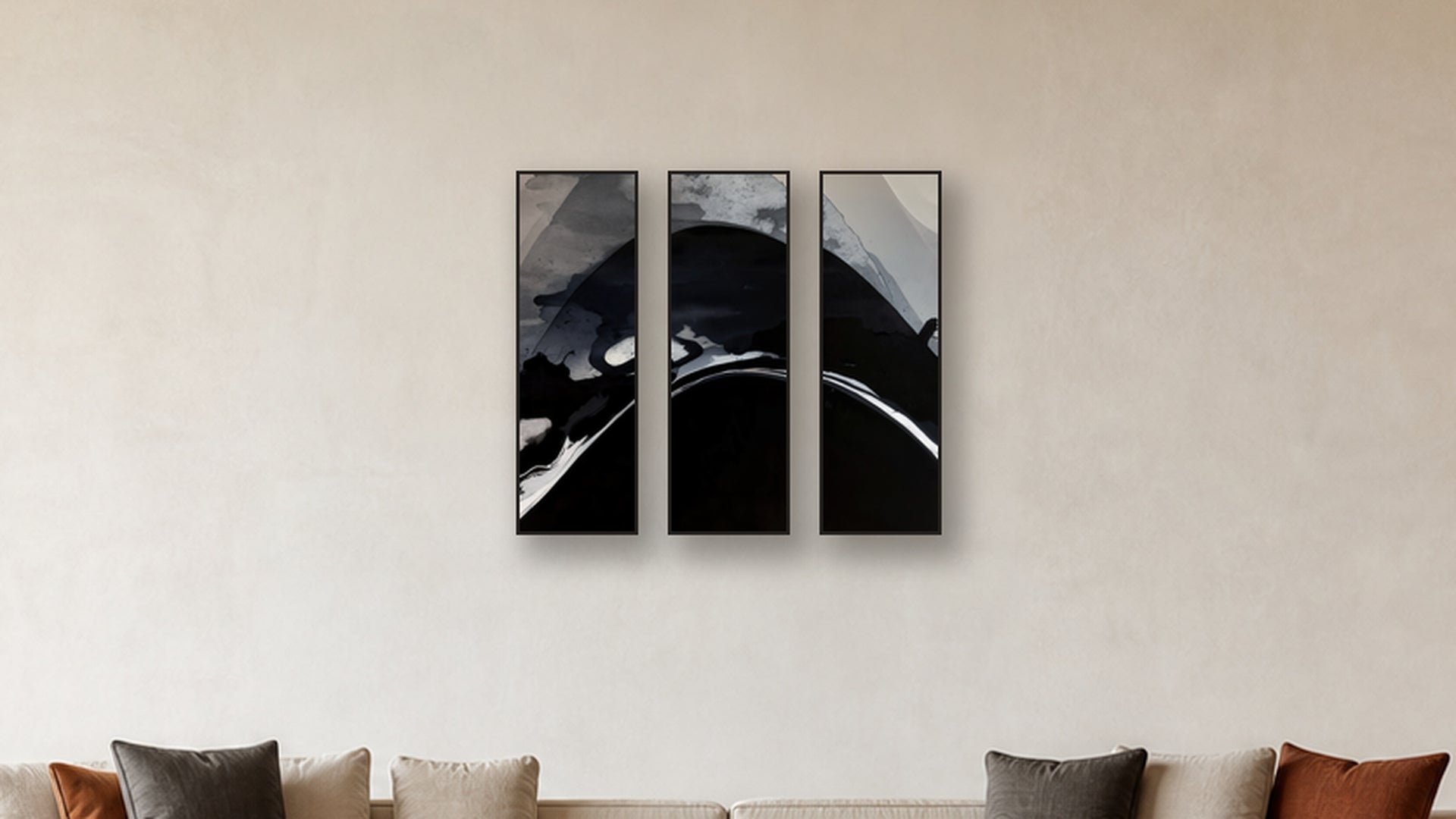 CATALYSIS PEAK I-V accurate 16-inch living-room mockup; panels II and IV are 16x32