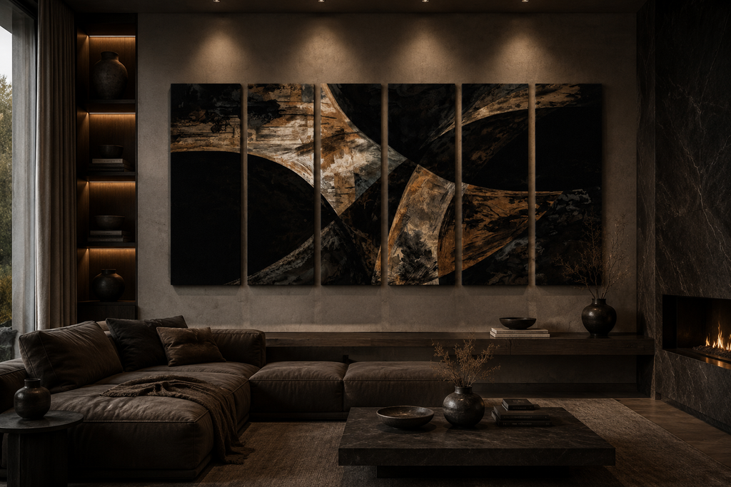 Ashlar #114 Canvas 6-Panel Hexad I–VI complete multi-panel canvas display