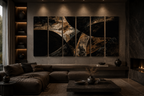 Ashlar #114 Canvas 6-Panel Hexad I–VI complete multi-panel canvas display
