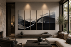Diffusion Canvas 6-Panel Hexad complete multi-panel canvas display