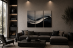 Gradient Canvas 3-Panel Triptych complete multi-panel canvas display