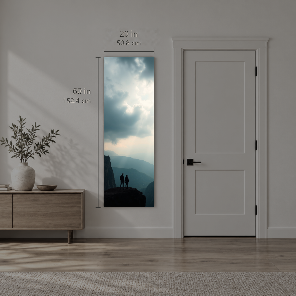 Across the Blue Ridges - Descent | Canvas — size reference, 20 W × 60 H inches — B Quiet