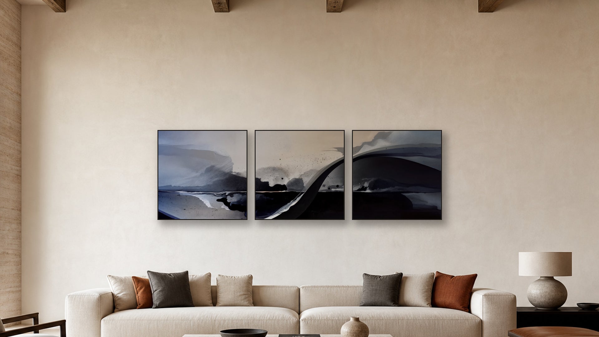 Diffusion Three-Square Display — CANVAS NONE 36x36