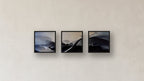 Diffusion Three-Square Display — FRAMED PAPER BLACK 12x12