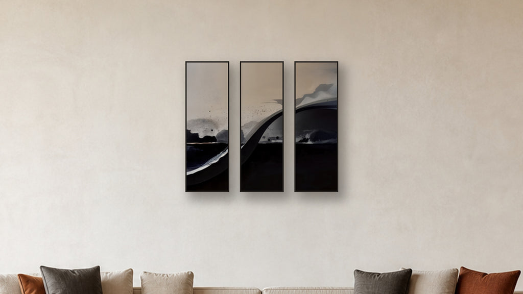 DIFFUSION PEAK I-V accurate 16-inch living-room mockup; panels II and IV are 16x32