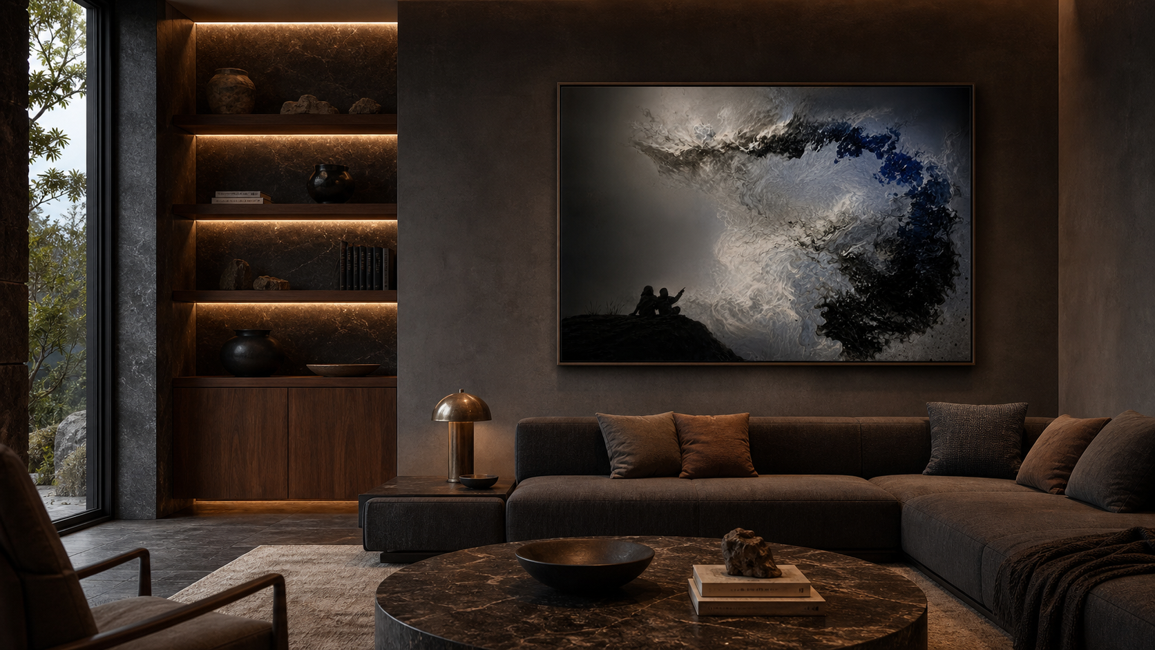 Artwork shown in an interior setting