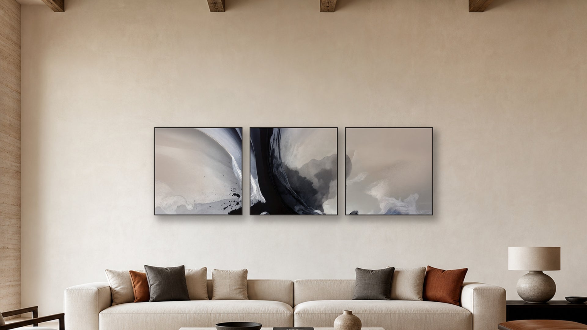 Fusion Three-Square Display — CANVAS NONE 36x36