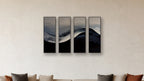 GRADIENT GRADIENT TETRAD 12x36 LIVING ROOM MOCKUP; panels II and IV are 16x32