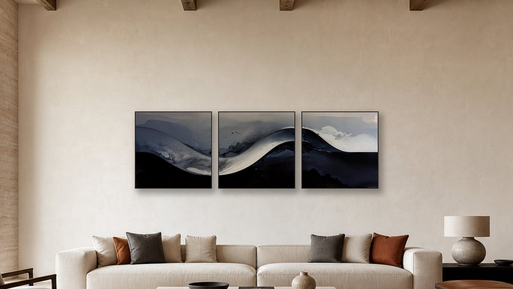 Gradient Three-Square Display — CANVAS NONE 36x36