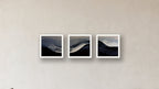 Gradient Three-Square Display — FRAMED PAPER WHITE 16x16