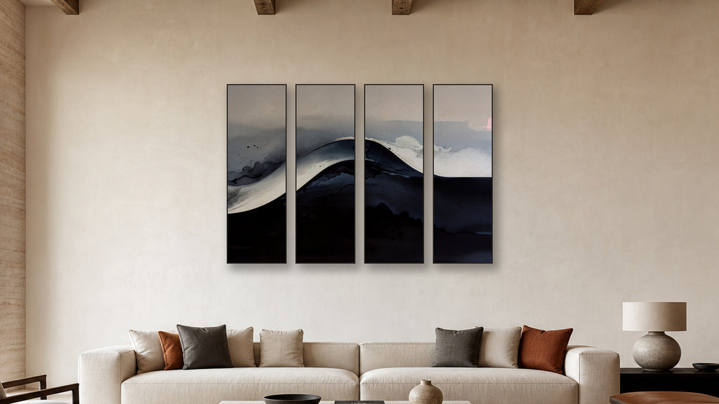 Gradient TETRAD 20x60 accurately scaled living-room mockup