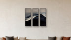 Gradient TRIPTYCH 12x36 accurately scaled living-room mockup