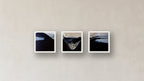 Ionization Three-Square Display — FRAMED PAPER WHITE 12x12