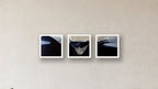 Ionization Three-Square Display — FRAMED PAPER WHITE 16x16