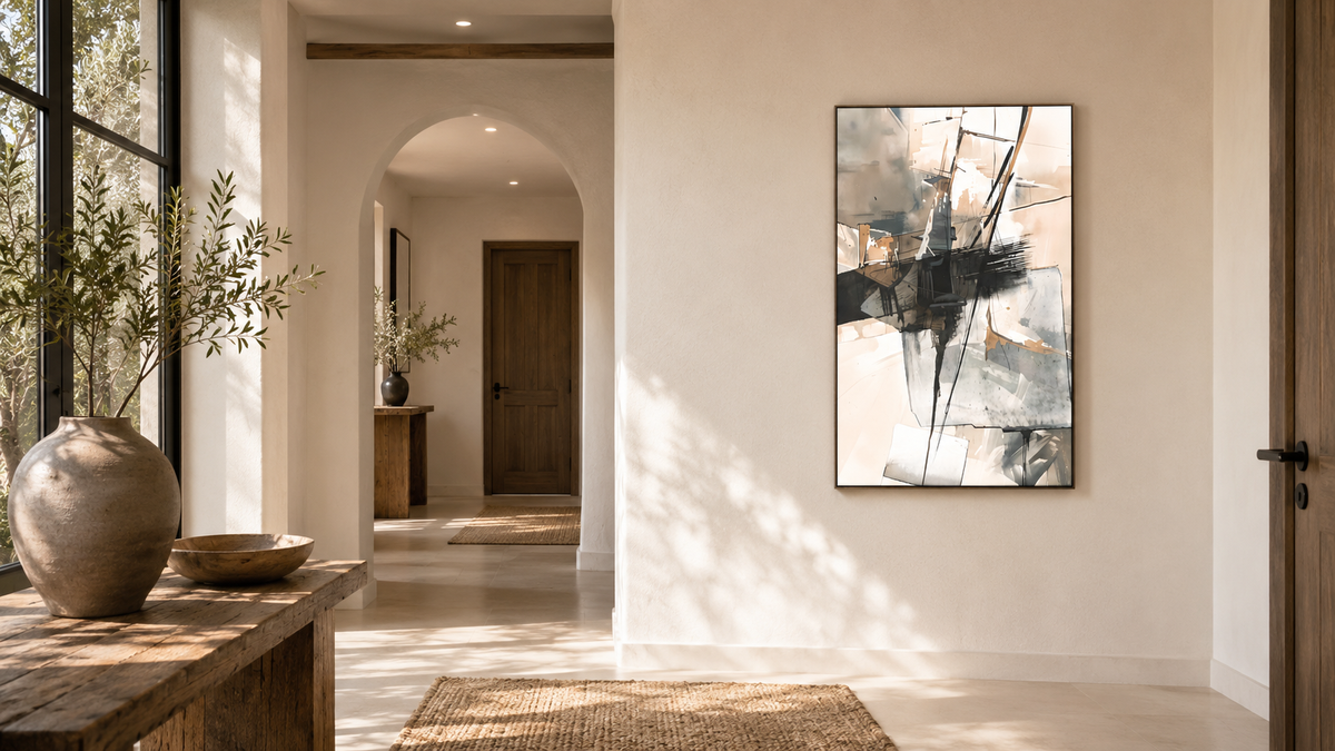 Artwork shown in an interior setting
