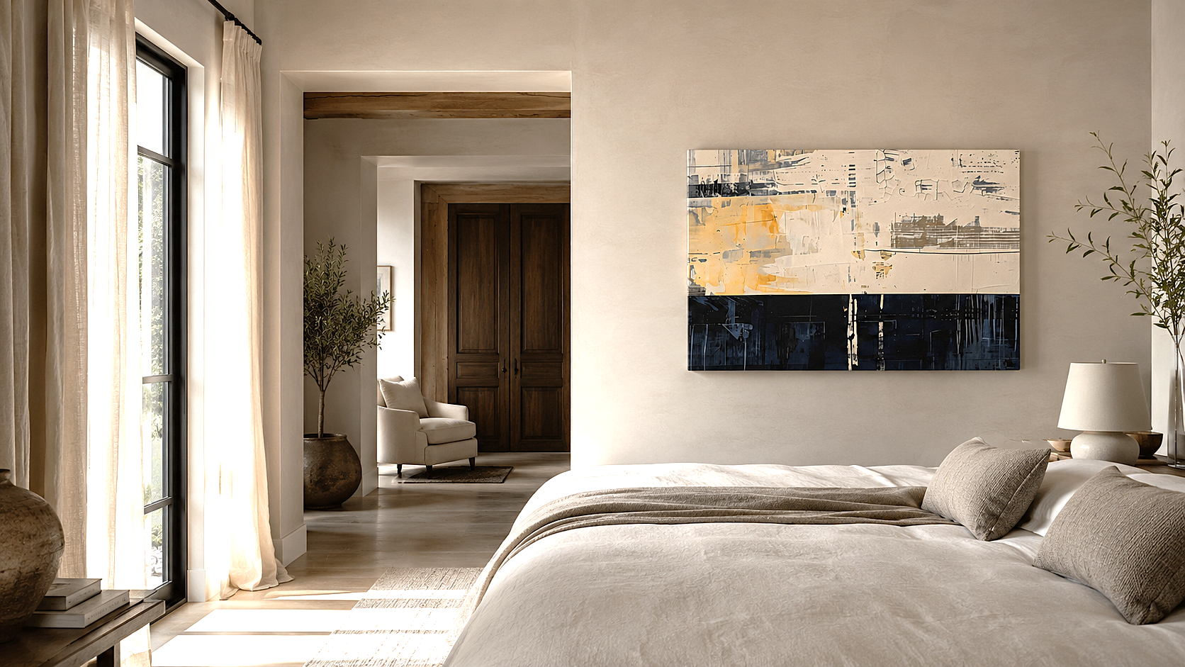 CESIS artwork displayed in a refined interior