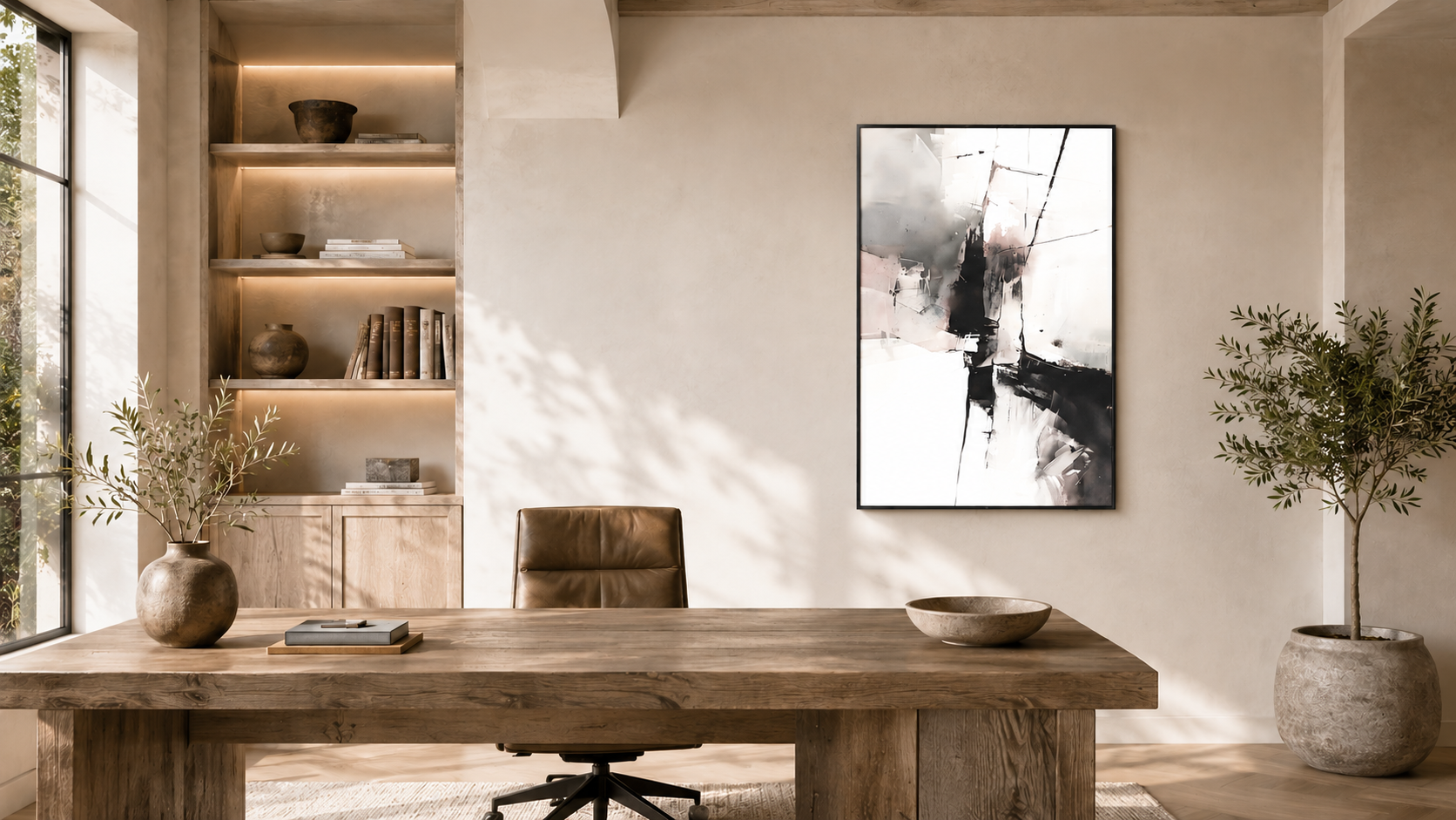 Artwork shown in an interior setting