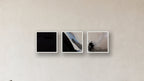 Nucleation Three-Square Display — FRAMED CANVAS WHITE 16x16