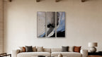 Nucleation TRIPTYCH 20x60 accurately scaled living-room mockup