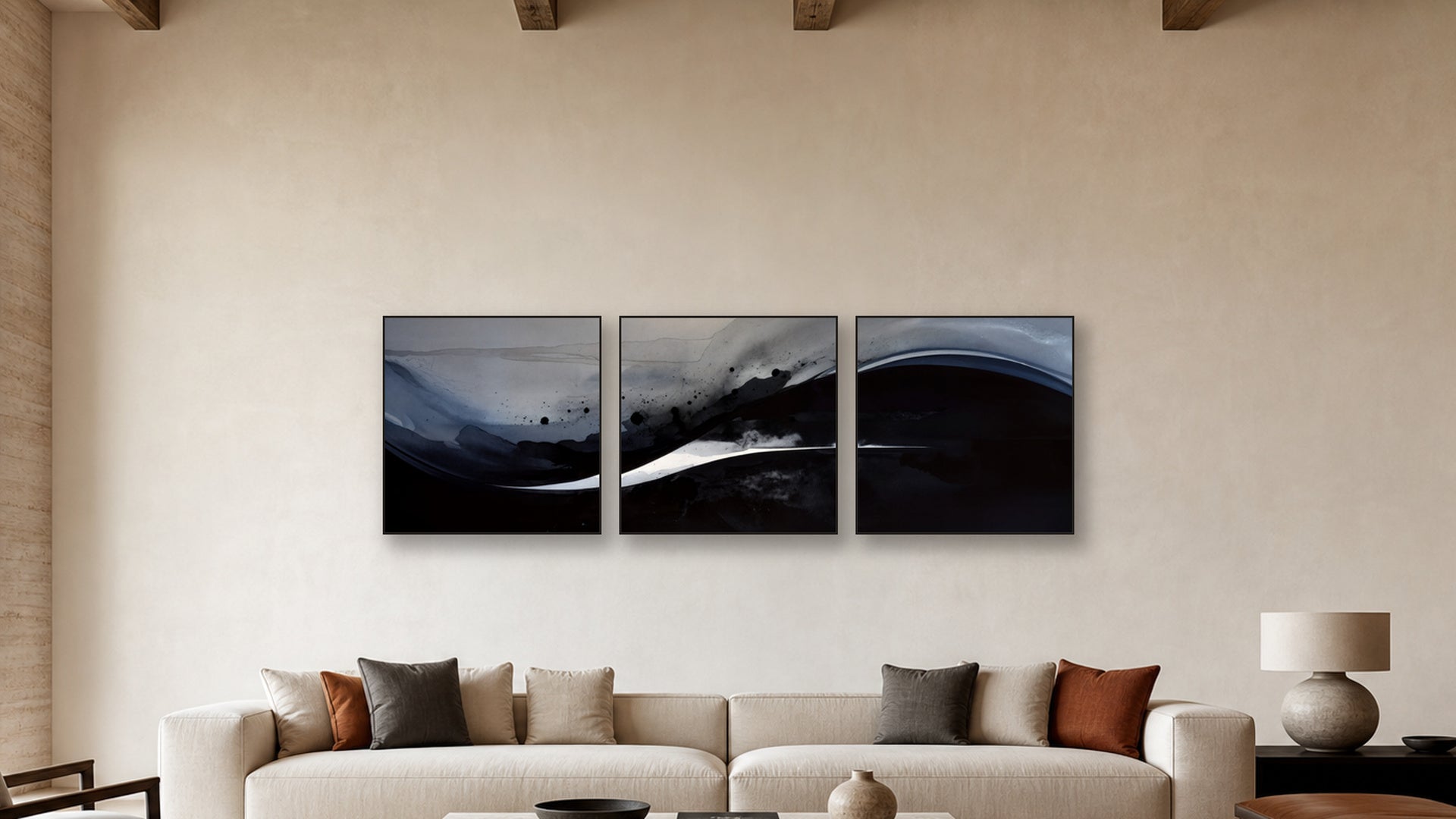 Oxidation Three-Square Display — CANVAS NONE 36x36