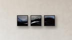 Oxidation Three-Square Display — FRAMED PAPER BLACK 12x12