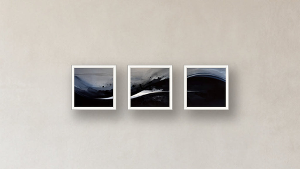 Oxidation Three-Square Display — FRAMED PAPER WHITE 12x12