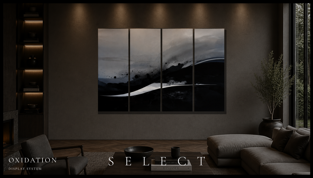 Oxidation Canvas 4-Panel Tetrad II–V complete multi-panel canvas display