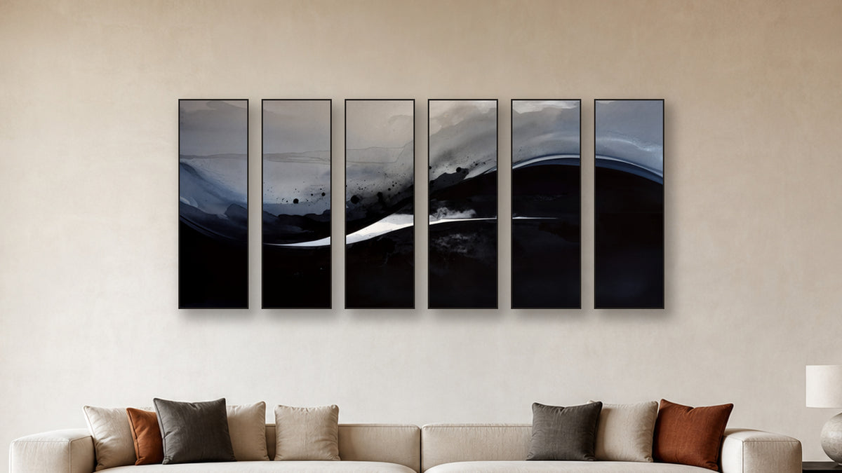 Oxidation HEXAD 16x48 accurately scaled living-room mockup