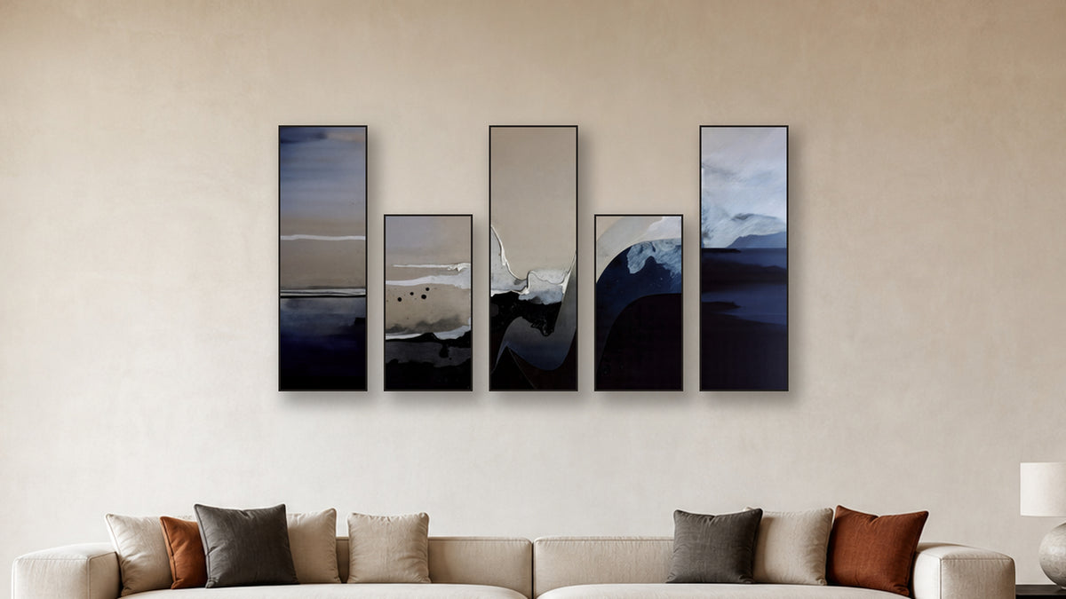 PASSIVATION PEAK I-V accurate 16-inch living-room mockup; panels II and IV are 16x32