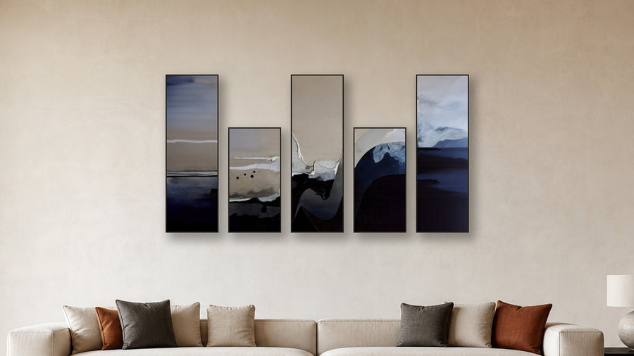 PASSIVATION PEAK I-V accurate 16-inch living-room mockup; panels II and IV are 16x32