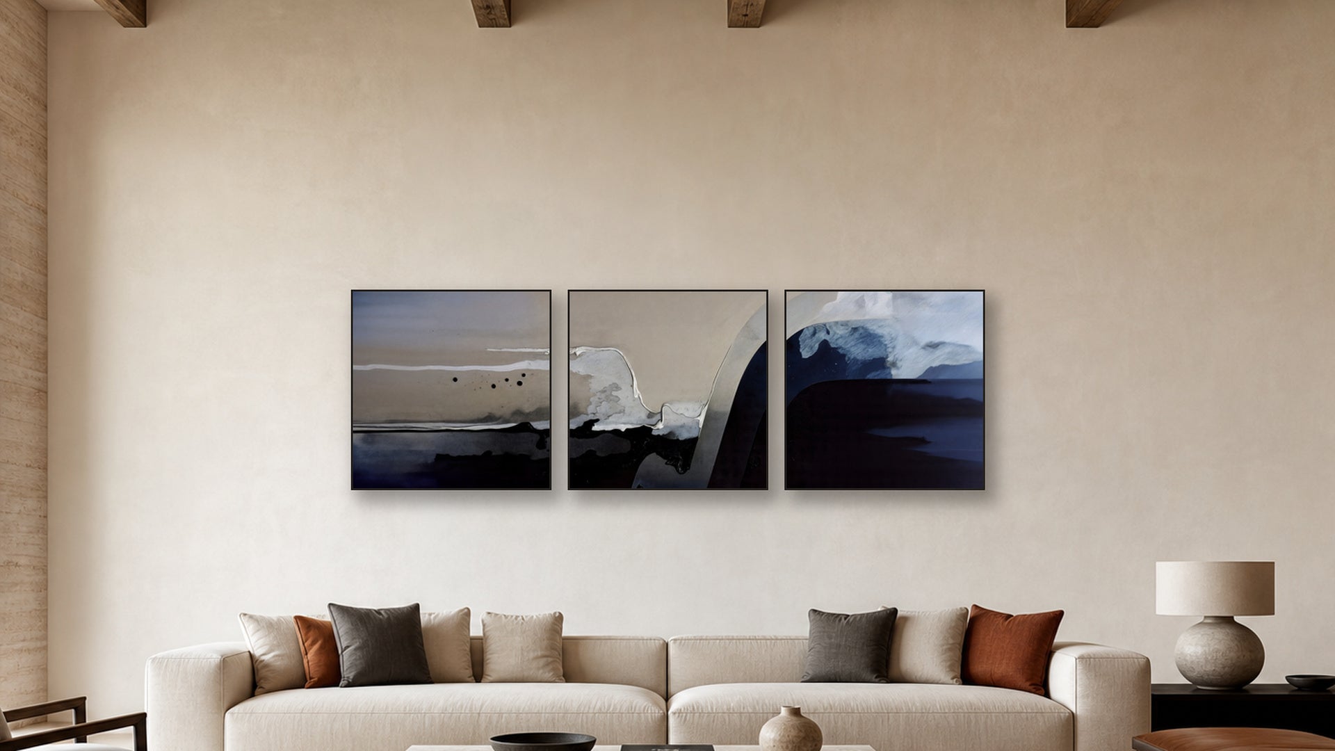Passivation Three-Square Display — CANVAS NONE 36x36
