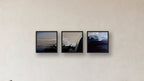 Passivation Three-Square Display — FRAMED CANVAS BLACK 16x16