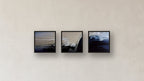 Passivation Three-Square Display — FRAMED PAPER BLACK 12x12