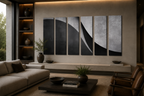 Polar Canvas 6-Panel Hexad I–VI complete multi-panel canvas display