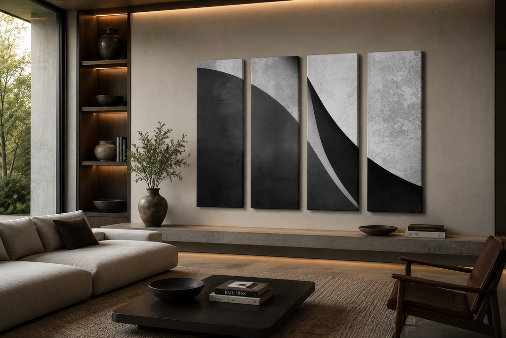 Polar Canvas 4-Panel Tetrad II–V complete multi-panel canvas display