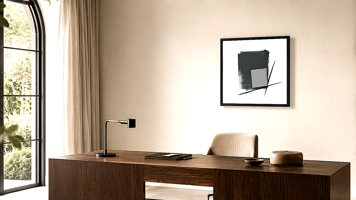 Artwork shown in an interior setting
