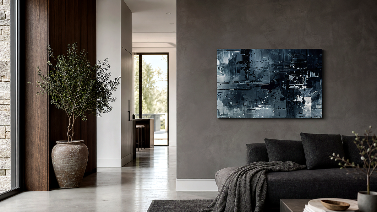 Artwork shown in an interior setting