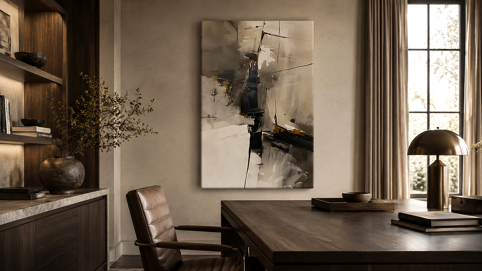 Artwork shown in an interior setting