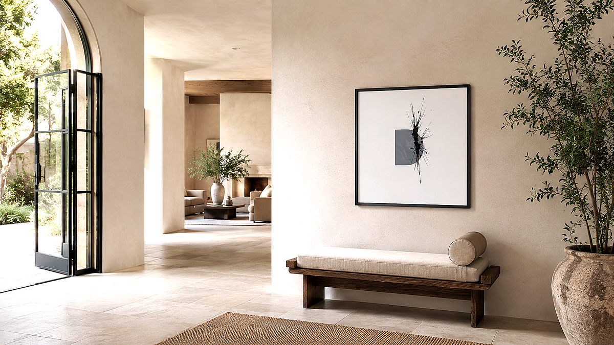 Artwork shown in an interior setting