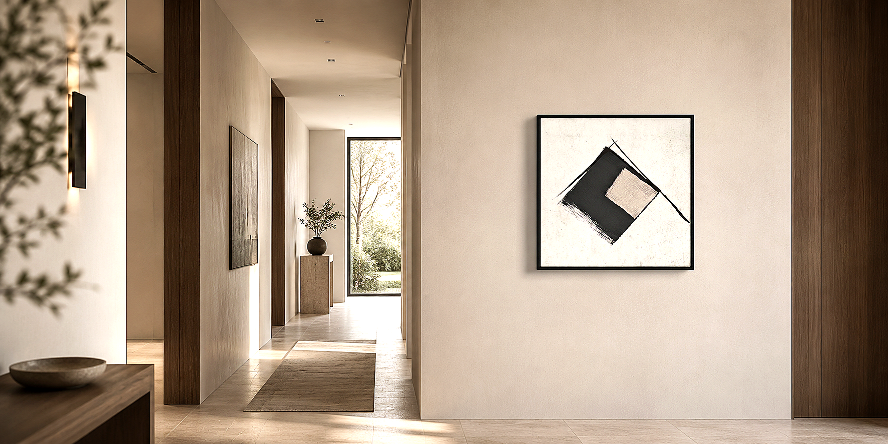 Artwork shown in an interior setting